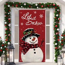 크리스마스 깃발 산타 클로스 크리스마스 트리 배너, 가정 2023 크리스마스 장식품, Navidad 새해 선물