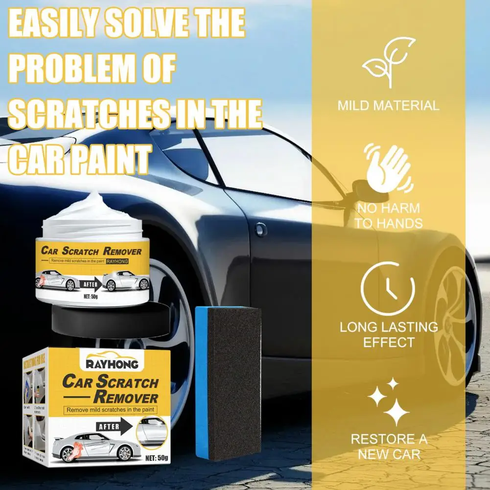 

Car Scratch Remover Paste 1 Set Useful Efficient Cleaning Safe Car Wax Scratch Remover Paste Car Care