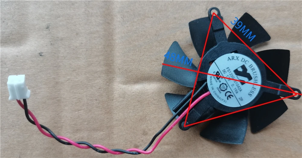 Оригинал для ARX Φ FS1250A1342A DC 12V 0.19A 2-проводный Вентилятор охлаждения сервера