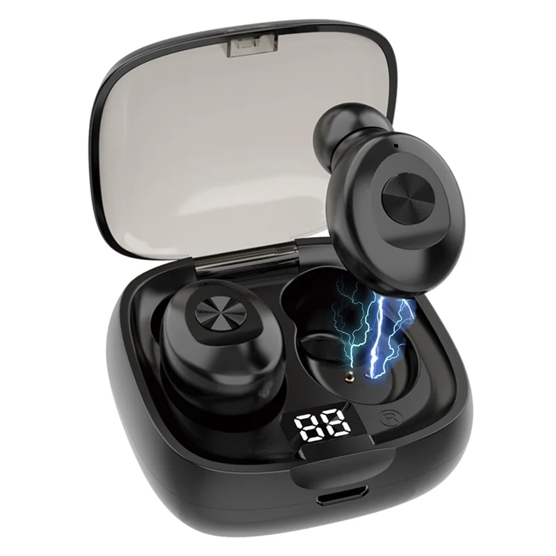 

Bluetooth wireless headset, mini sports headset, built-in stereo, waterproof , TWS , with power screen