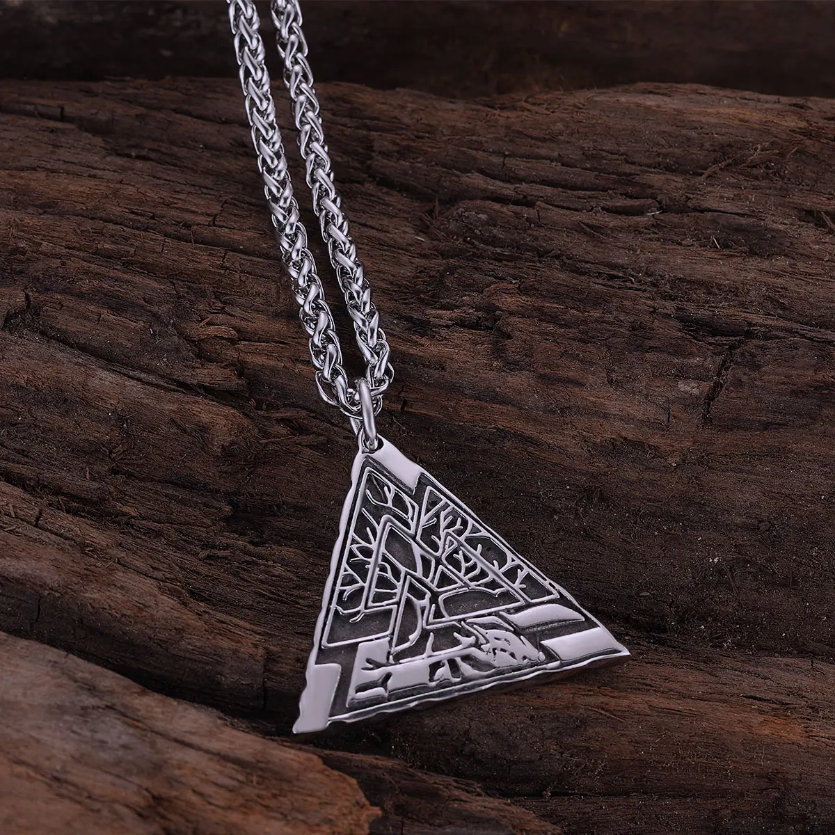 Креативный дизайн треугольник Дерево мира фотоэлемент винтажная Подвеска из