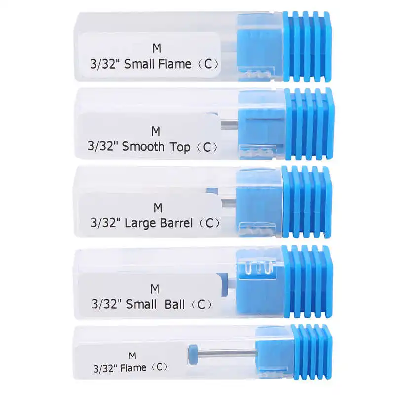 5 Типов керамической цилиндрической головки для шлифовки ногтей на маникюрном фрезере фреза фрезерование полировка.