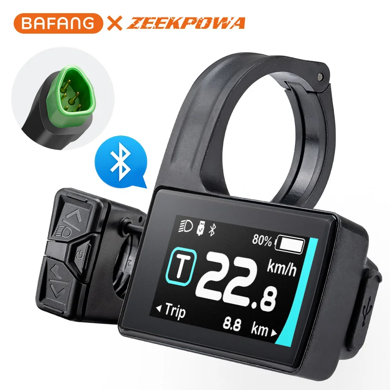 

Дисплей Bafang DPC245 TFT LCD CAN с 0–6 режимами помощи при поддержке, для среднеприводных двигателей Bafang M510 M600 M560 M420, Bluetooth 5.1, спидометр