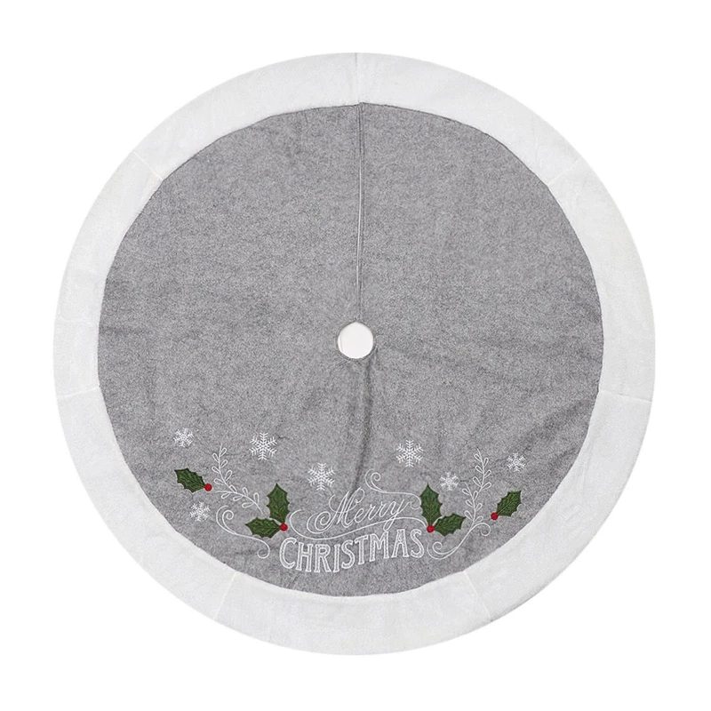 

Christmas Tree Skirt 48inch Round Carpet Xmas Holiday Party Background Decor