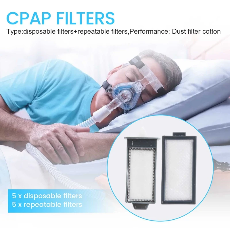 5 комплектов для Respironics Dreamstation 2 CPAP многоразовый фильтр пыльцы и одноразовые