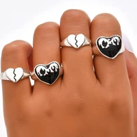 jewelry gifts women 4 piece punk heart finger ring