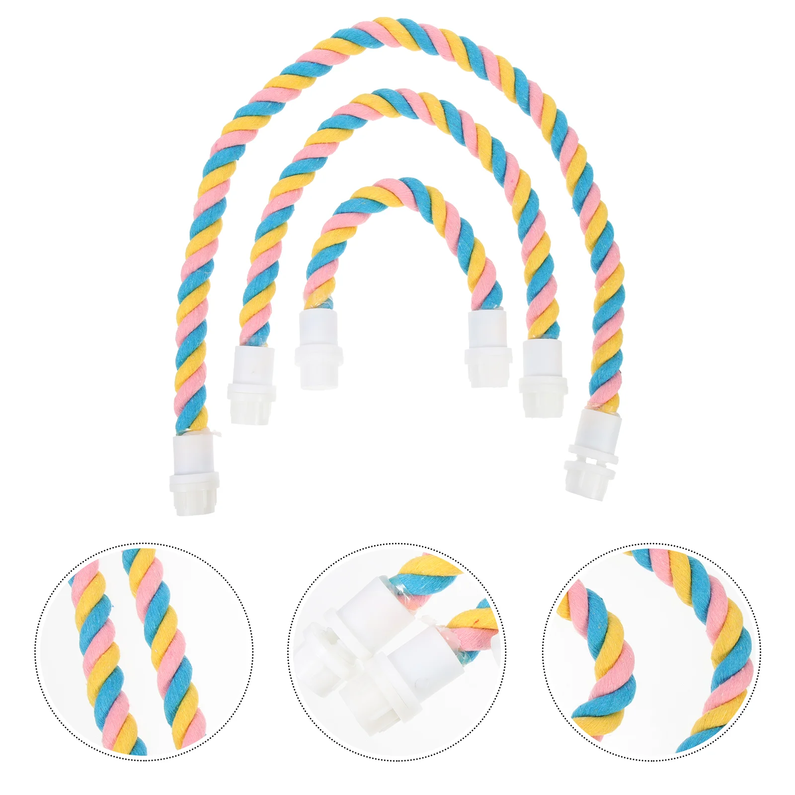 

Parrot Climbing Cotton Rope Creative Hanging Pet Toys Bird Stands Ropes U-shape Playing Funny Durable