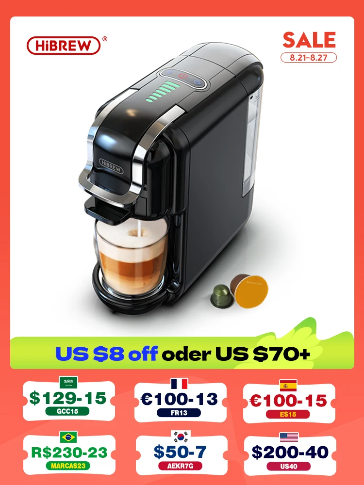 HiBREW Multiple Capsule Coffee Machine, Hot/Cold Dolce Gusto