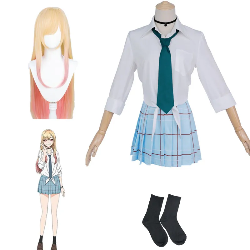 

Anime Marin Kitagawa My Dress Up Darling Cosplay Costume JK School Uniform Skirt Outfits Halloween Carnival Suit