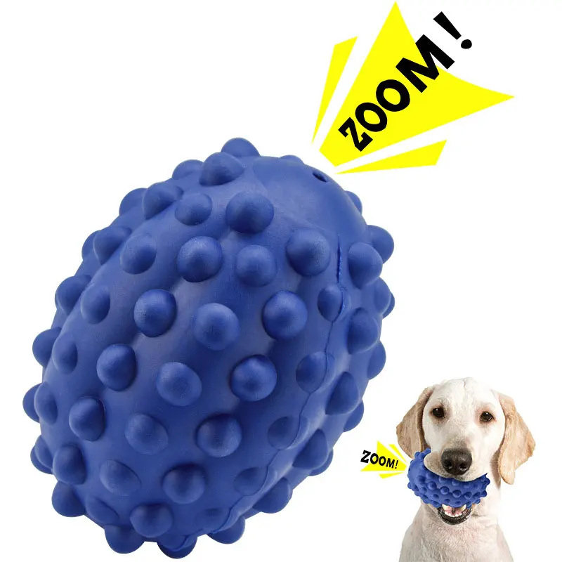 

Rubber Chewing Dog Toys Non-Toxic Bump Rugby Ball Teeth Cleaning Training Games Interactive Toys Pet Supplies Dog Accessories