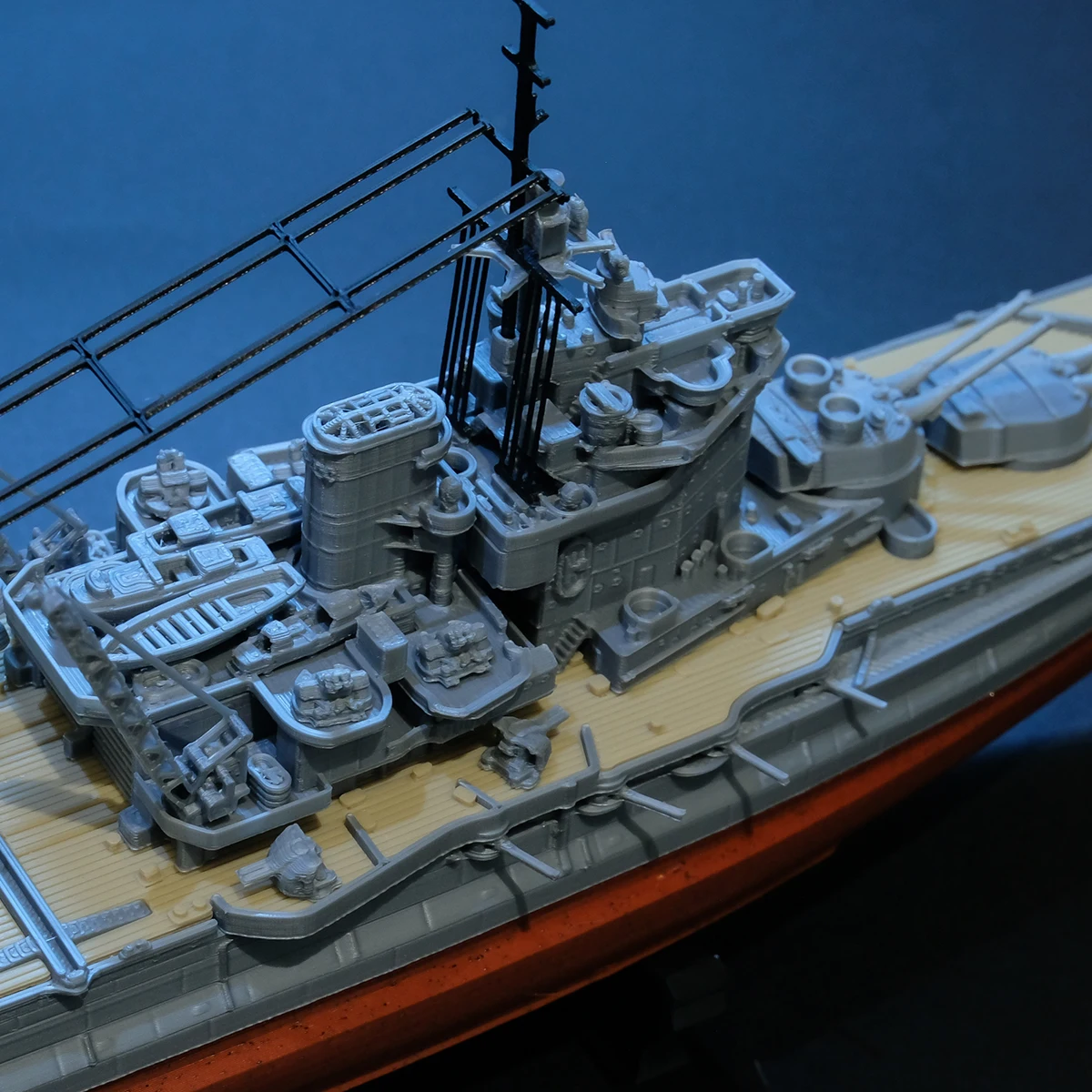 Фото 1/700 HMS Warspite линкор в сборе, модель 30,4 см, тщательно изготовленный 3D печатный корабль, статическая модель, комплект, игрушечный корабль, украшения №5