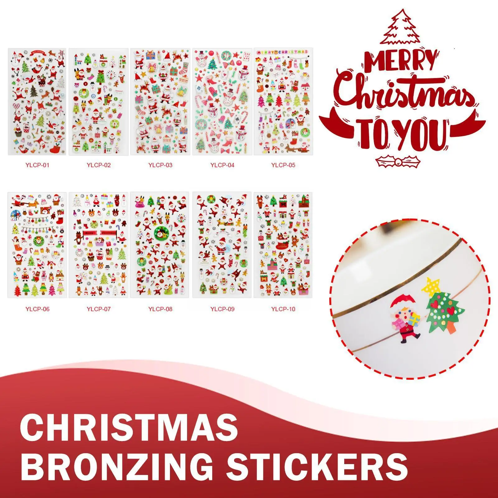 

1 Sheet Cute Paper Stickers Kids Christmas Decal Homemade Tool Bookkeeping On Laptop/decorative Scrapbook/diy L7x2