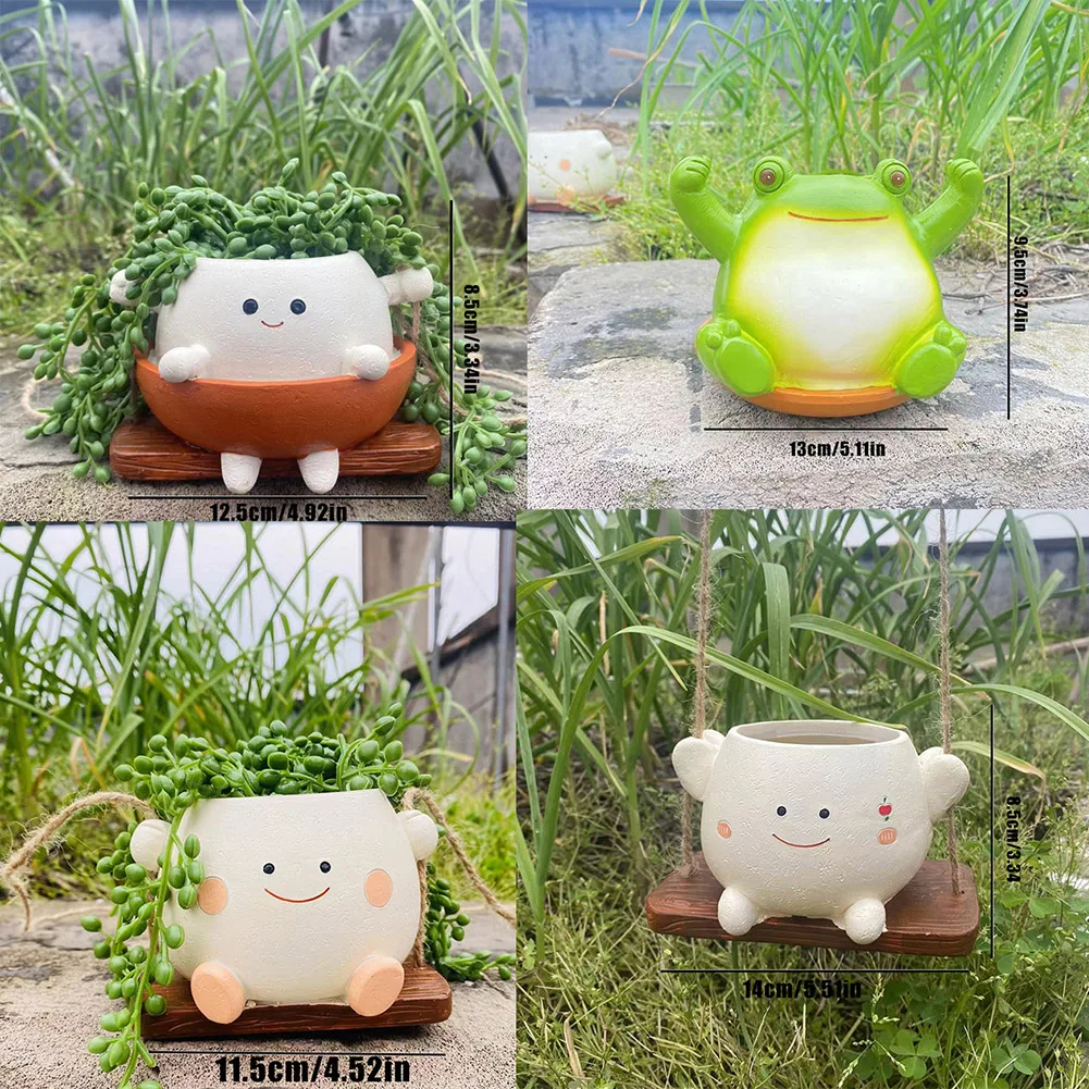 Качающийся Настенный Цветочный Горшок Со Смайликом