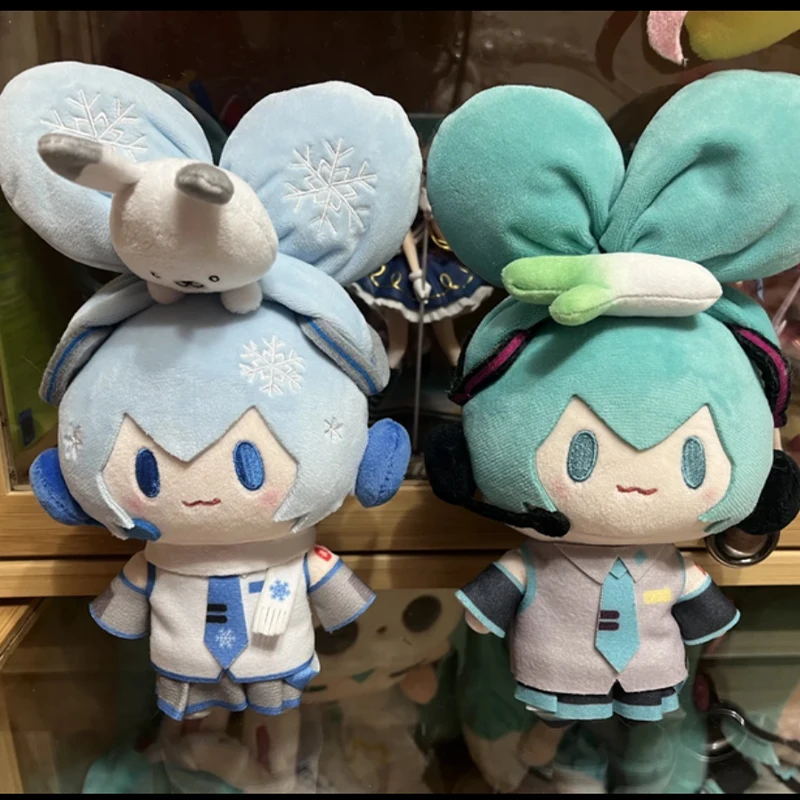 Фото 15 см Hatsune Miku Snow Series плюшевая кукла Kawaii Q версия плюшевые рюкзаки игрушки фигурки брелок сумка кулон игрушка в подарок №4