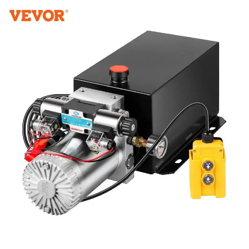 

VEVOR 6 10 12 15 Quart Car Jack Hydraulic Pump Double Acting Power Unit Steel Oil Tank Dump Trailer Crane Truck Car Lift Motor
