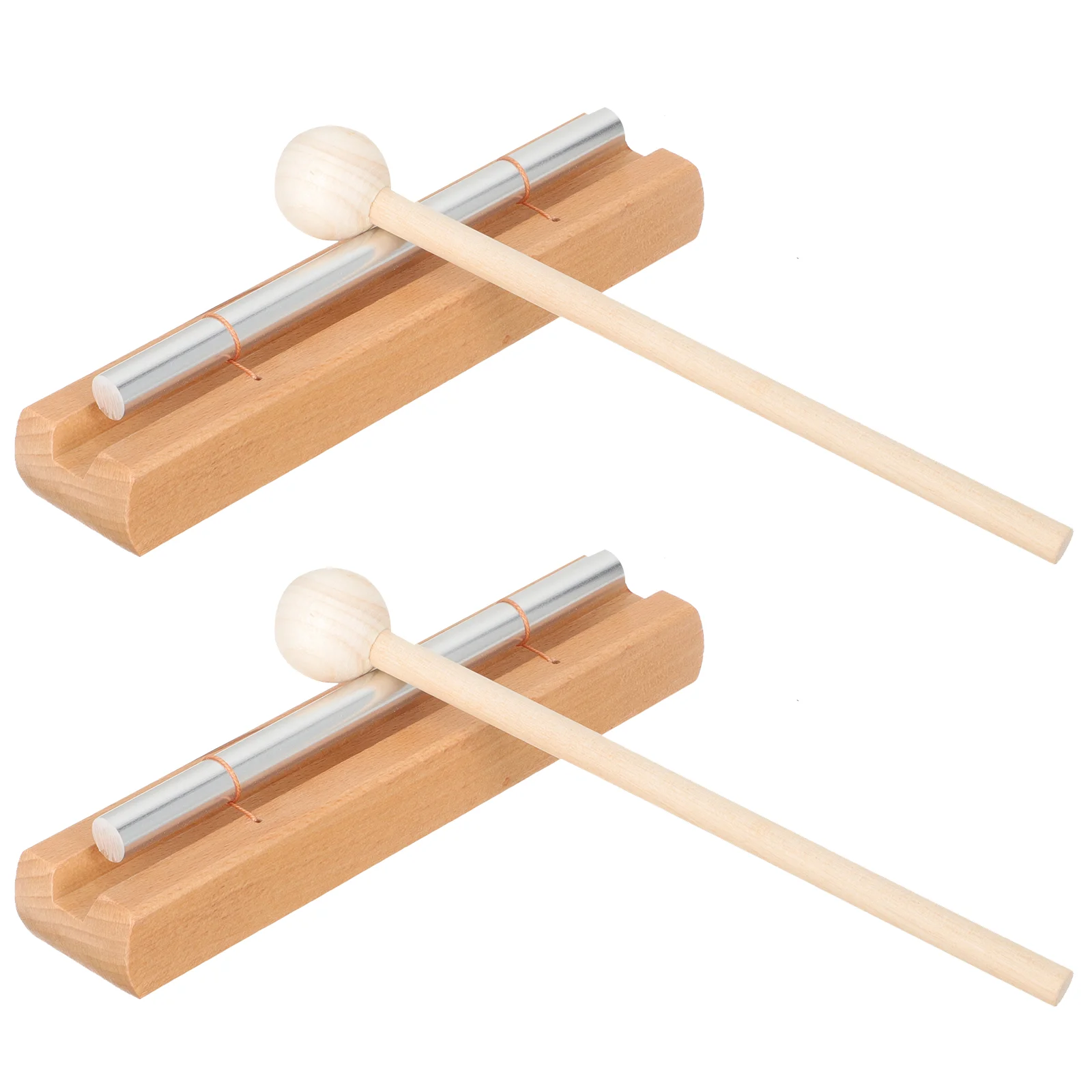 

2 Set Ring Meditation Bell Child Kids' Musical Instruments Hand Percussion Chimes Aluminum Traditional Craft Adornment