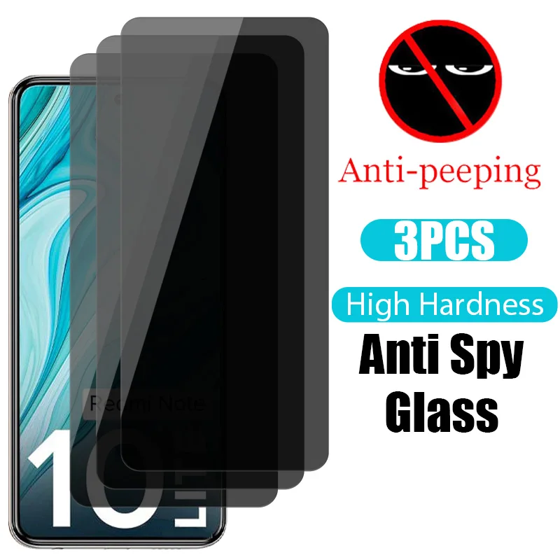 

3PCS Anti-spy Screen Protector for Redmi Note 12 10 11 9 8 7 Pro 11S 10S 9S Plus 5G Privacy Glass for Redmi 10C 10 9 9A 9C Glass