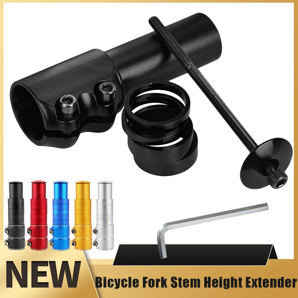 

28.6mm Bicycle Fork Stem Riser Extender Aluminum Alloy Bike Stem Raiser Handlebar Riser Adaptor Cycle Accessories