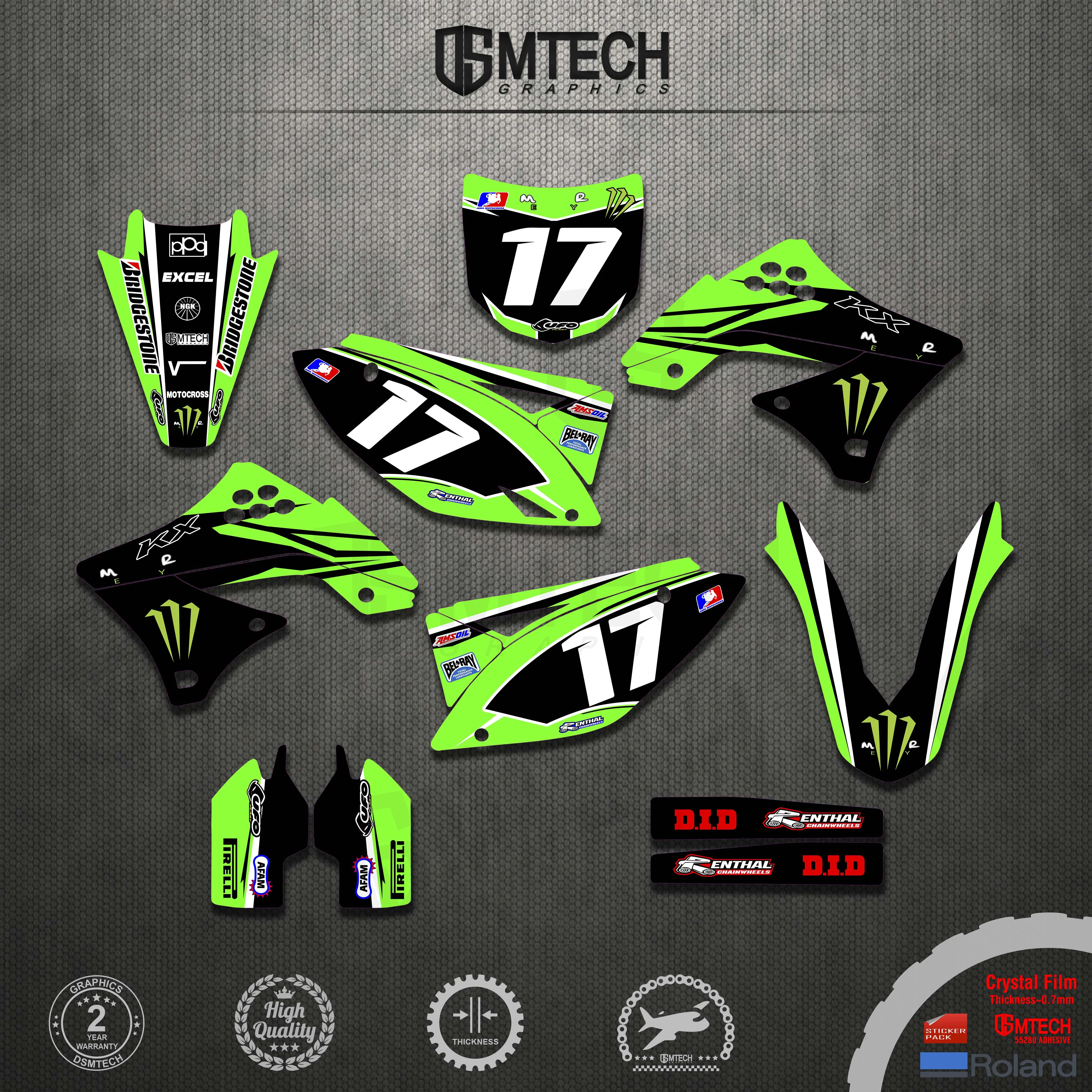 DSMTECH For Kawasaki 450 KXF KX450F 2009 2010 2011 GRAPHICS DECALS STICKERS kits for Kawasaki 2009 2010 2011 KXF450  KX450F