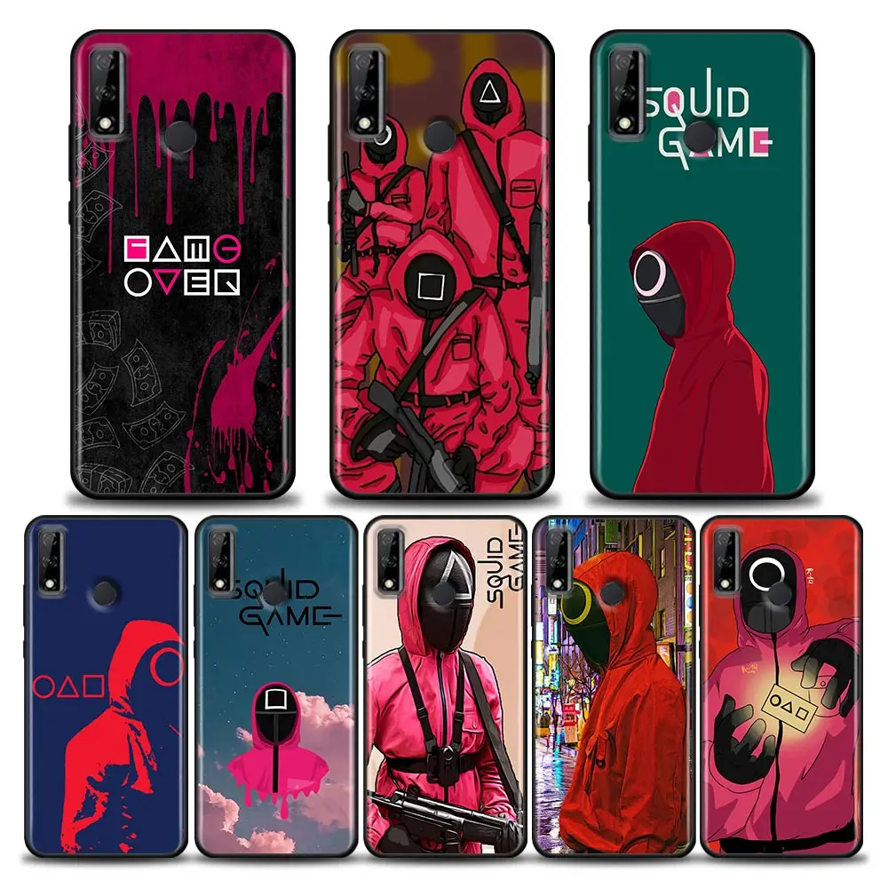 

Phone Case for Huawei Y6 Y7 Y9 2019 Y5p Y6p Y8s Y8p Y9a Y7a Mate 10 20 40 Pro RS Silicone Cover Squid Game