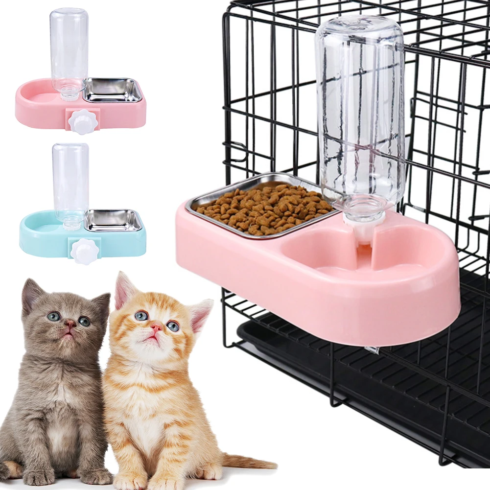 

Двойная чаша, автоматическая фидерная розетка, подвесной диспенсер для воды, можно вешать стационарную питьевую бутылку, водяной аппарат д...