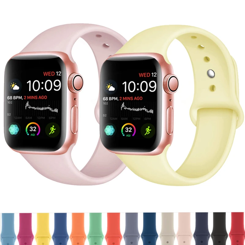 Strap For Apple Watch band ultra 49mm 44mm 45mm 42mm iWatch 40mm 38mm 41mm correa silicone watchband bracelet series 8 7 3 5 6