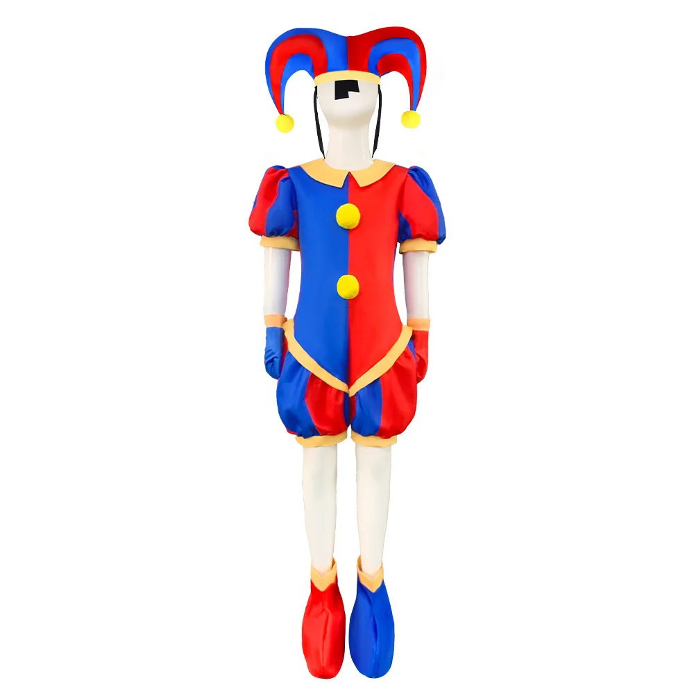 Удивительный цифровой цирковой костюм для косплея Pomni аниме мультяшная Униформа