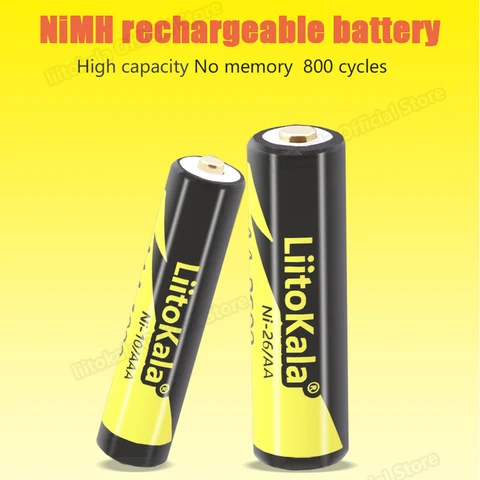1-16 шт. LiitoKala Ni-26/AA 1,2 В AA 2600 мАч Ni-MH аккумуляторная батарея для температурного пистолета с дистанционным управлением мышь игрушечные батарейки