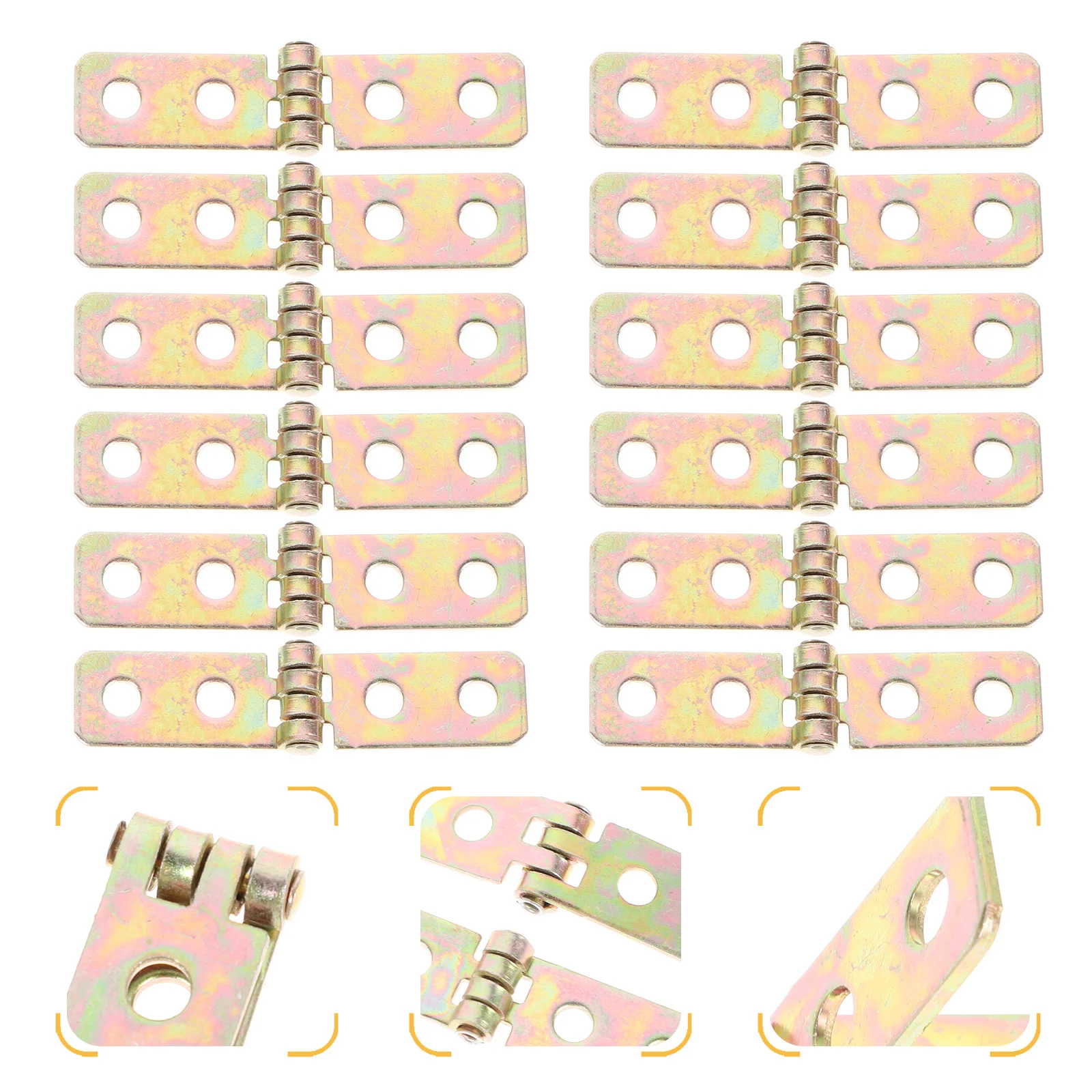 

12 Pcs Electric Box Hinge Cabinet Door Hinge Mini Hinges Folding Table Hinge Manual Hinges Iron Jewelry Box Hinges