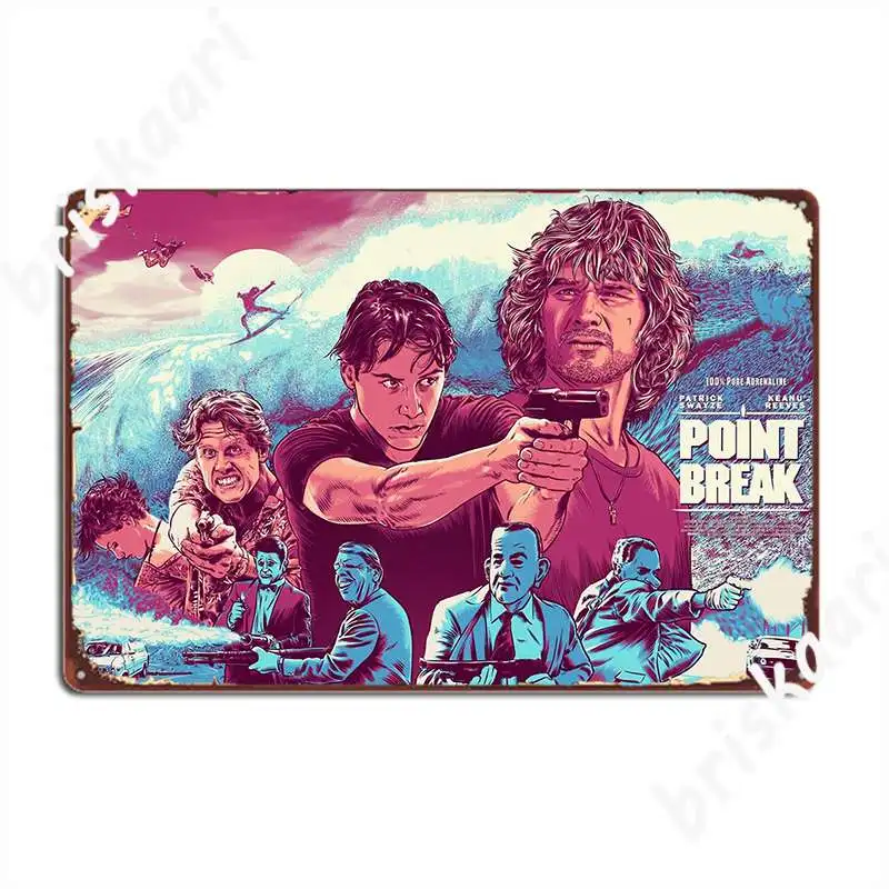 

Металлический знак Point Break, пещера, паб, роспись, кинотеатр, гараж, забавный жестяной знак, плакат