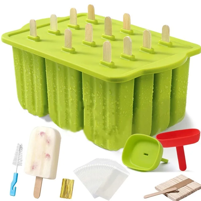 

Homemade Ice Cream Mold with Holder, Food Grade, PP Ice Lolly Popsicle Mold, Frozen Tray, Children's Household, Summer