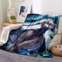 hot sexy anime girls blanket best gift all season light bedroom warm decke soft plush flannel throws blankets for sofa bed couch