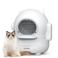 self cleaning cat litter box enclosed automatic smart sandbox one touch cute cat toilet safety litter box for multiple pet cats