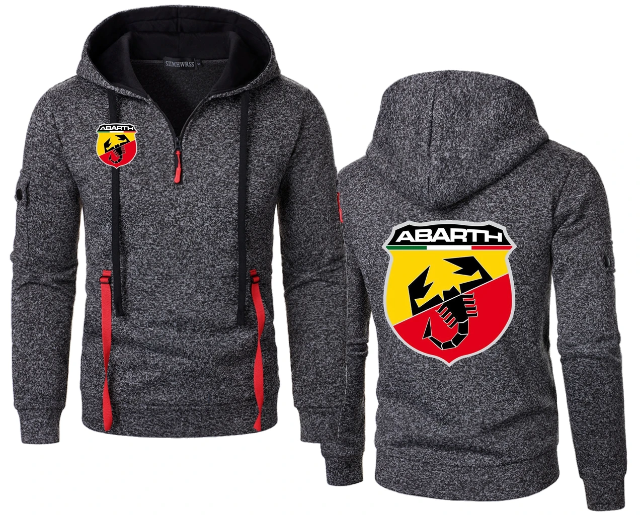 Фото Толстовки Abarth Scorpion Italy с полузастежкой-молнией и жаккардовым узором, DIY 131, Abarth 695, Abarth 595, куртки, свитеры, верхняя одежда, флис, уличная одежда №3