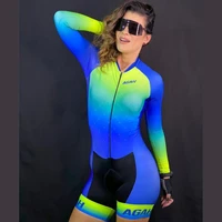 brazil agah macaquinh cycling womens triathlon skinsuit jumpsuit bike bodysuit kit bike suit running mtb long seeve sportwear