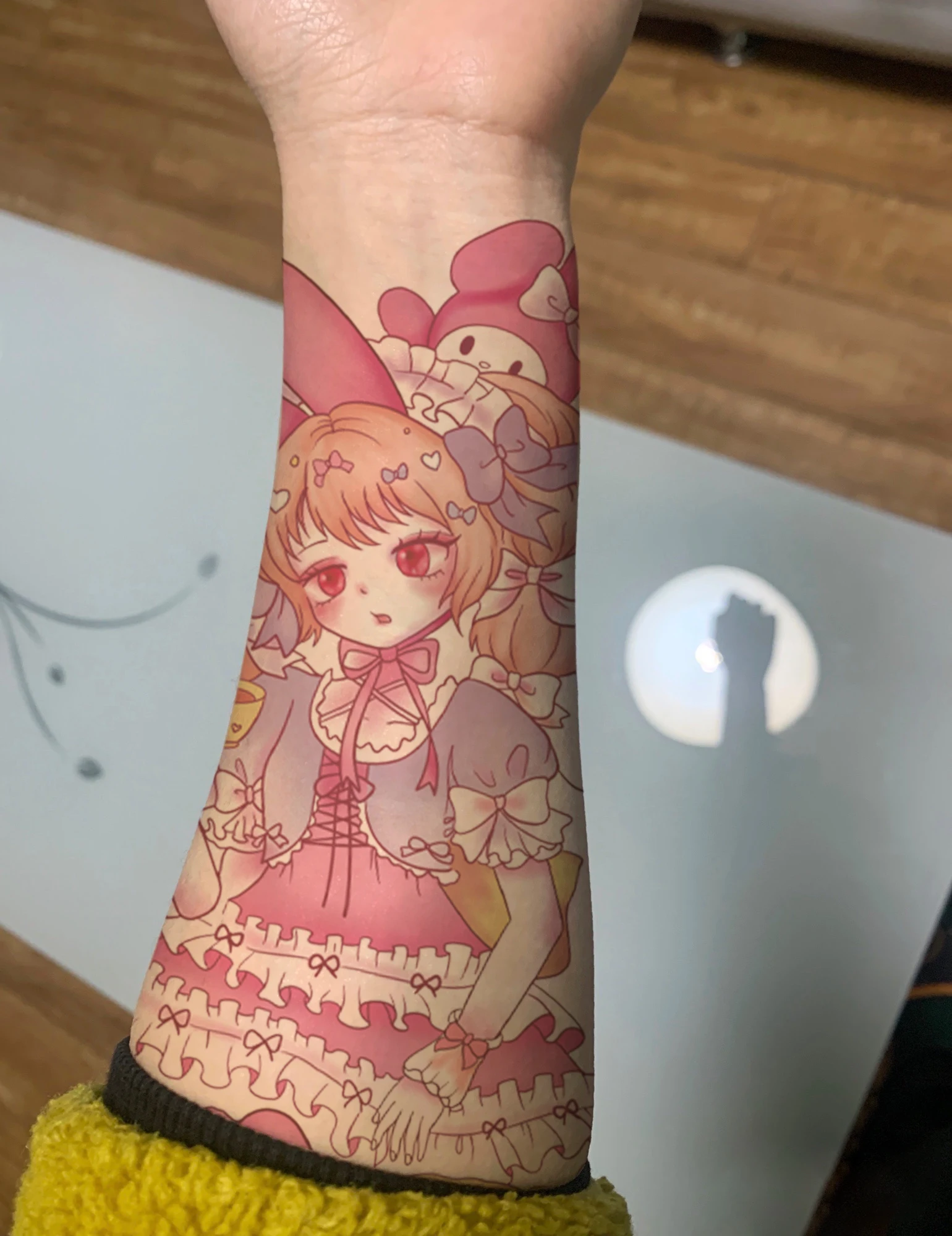 Cute rabbit Japanese anime tattoo stickers Fashion Women Girl fashion cool Temporary Tattoo Sticker images - 6