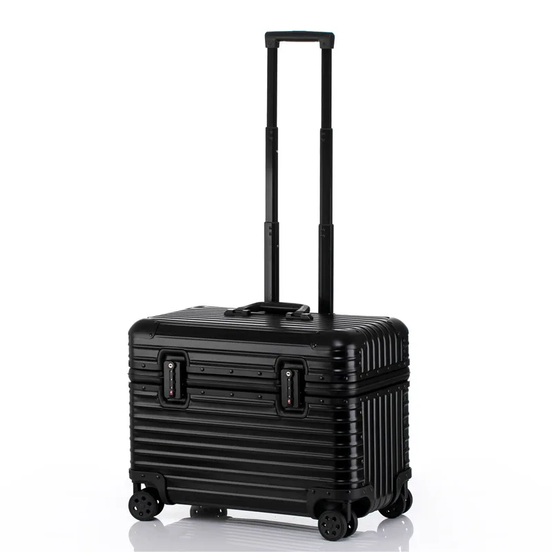 

2023 New 16-Inch Universal Wheel Fashion Business Aluminum Frame Pull Rod Boarding Travel Suitcase