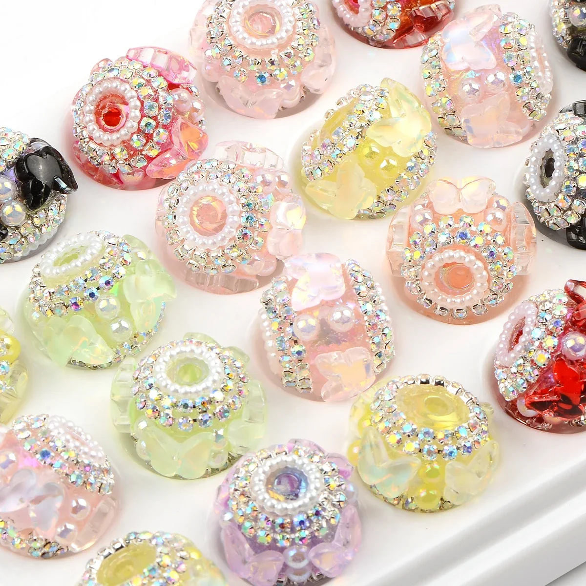 4 шт. разные цвета креативные красивые бабочки свободные бусины сделай сам для