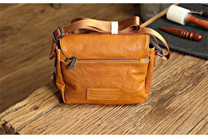 PNDME simple leisure luxury desig men's shoulder bag daily outdoor high quality natural real leather crossbody bag for teenagers