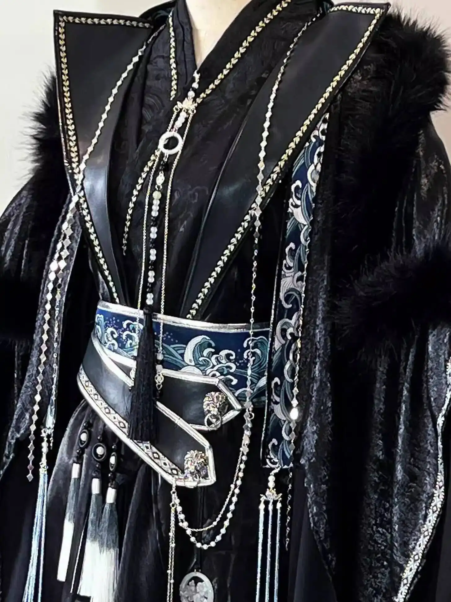 Er Ha Blackwater Mo Ran Shen Gongnbao MDZS Dark Lan Wangji Универсальная одежда для косплея Костюм для выступлений Яркая луна Набор для Хэллоуина (art.: 3920d31de166c) - 3920d31de166c