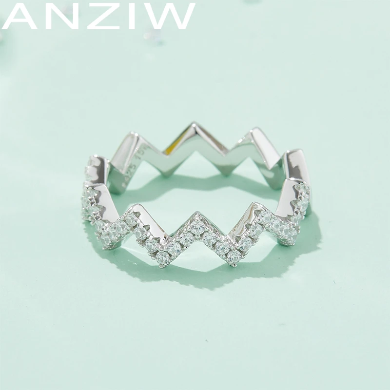 

Anziw 0.38cttw Round Moissanite Single Layer Half Eternity Band Ring for Women 925 Sterling Silver Engagement Fine Jewelry