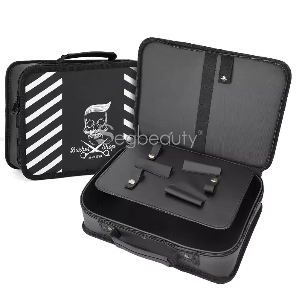 

NEW2023 Hairdressing Barber Bag Leather Case Stylists Hair Scissors/Clippers/Dryer Travel Organizer Salon Accessories