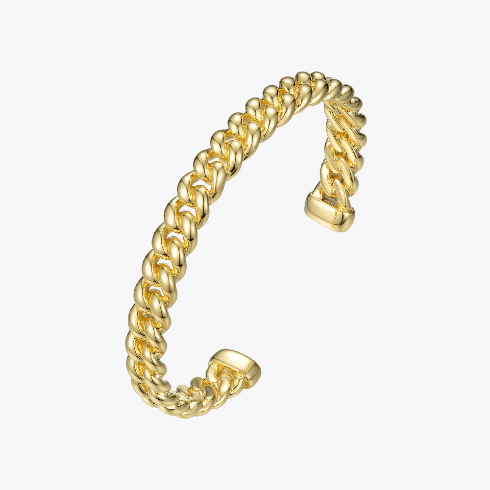 

ENFASHION Punk Link Chain Cuff Bracelets Bangles For Women Accessories Gold Color Bracelet Bangle Fashion Jewelry Gifts B192018
