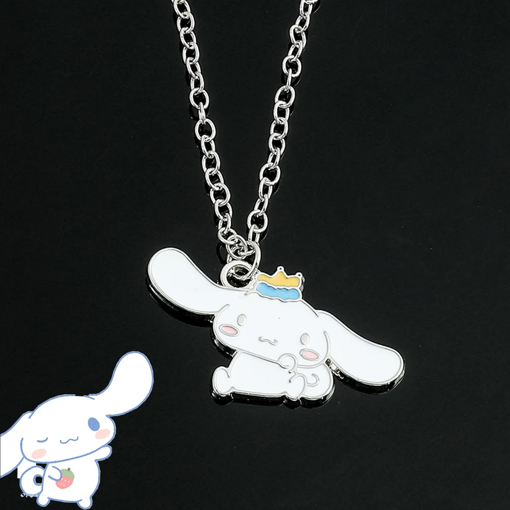 

Cartoon Sanrio Collection Pendant Necklace Kawaii Cinnamoroll BabyCinnamoroll Metal Enamel Necklace for Women Jewelry Toy Gift