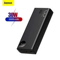 baseus 30w 20000mah power bank portable charger pd fast charging external battery charger powerbank for iphone 13 12 11 pro max