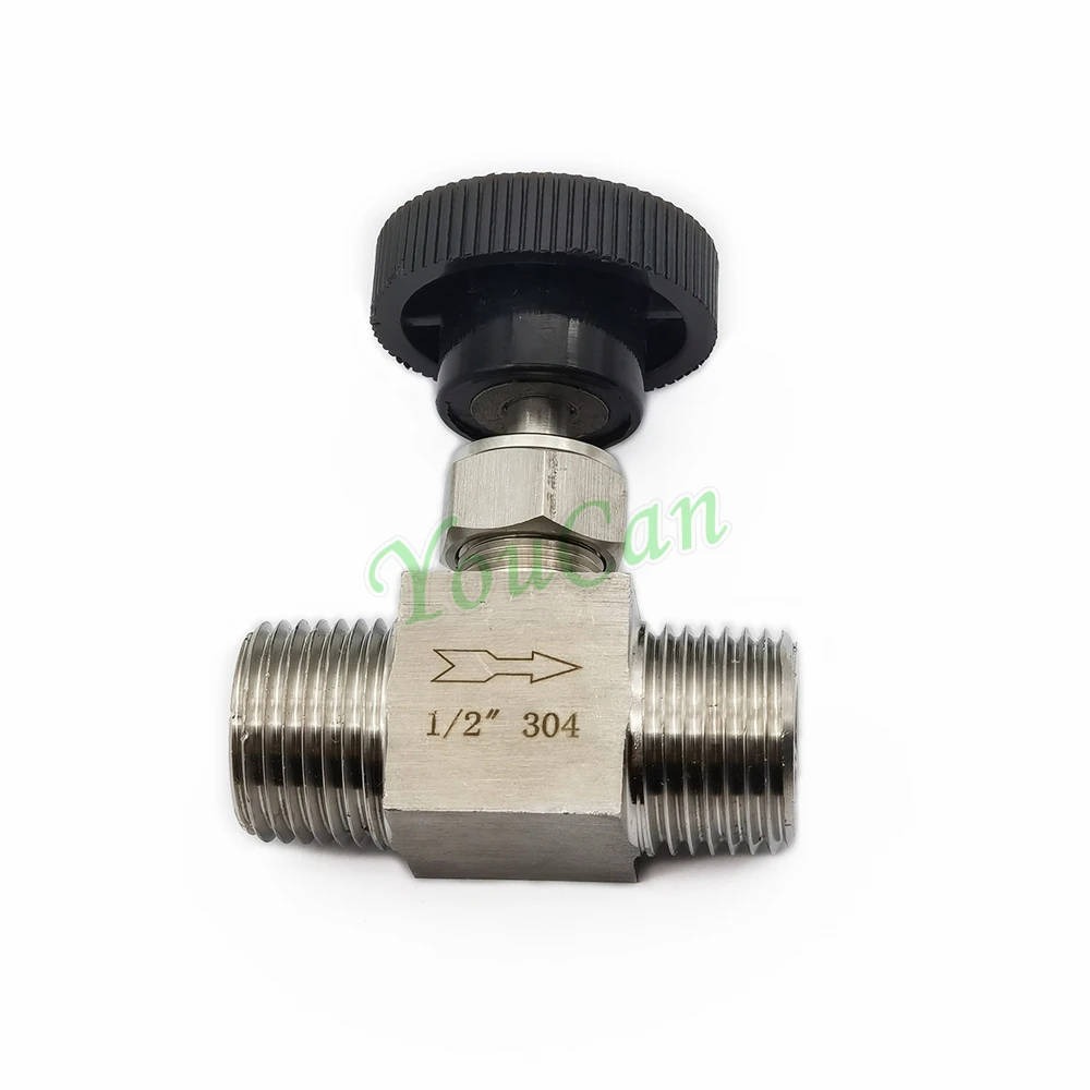 Игольчатый клапан BSP 1/8 дюйма 1/4 3/8 1/2 из санитарной нержавеющей стали для контроля