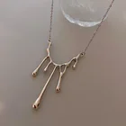 Металлическое ожерелье в европейском и американском стиле для женщин, винтажная цепочка серебряного цвета до ключицы, новые нестандартные ювелирные изделия