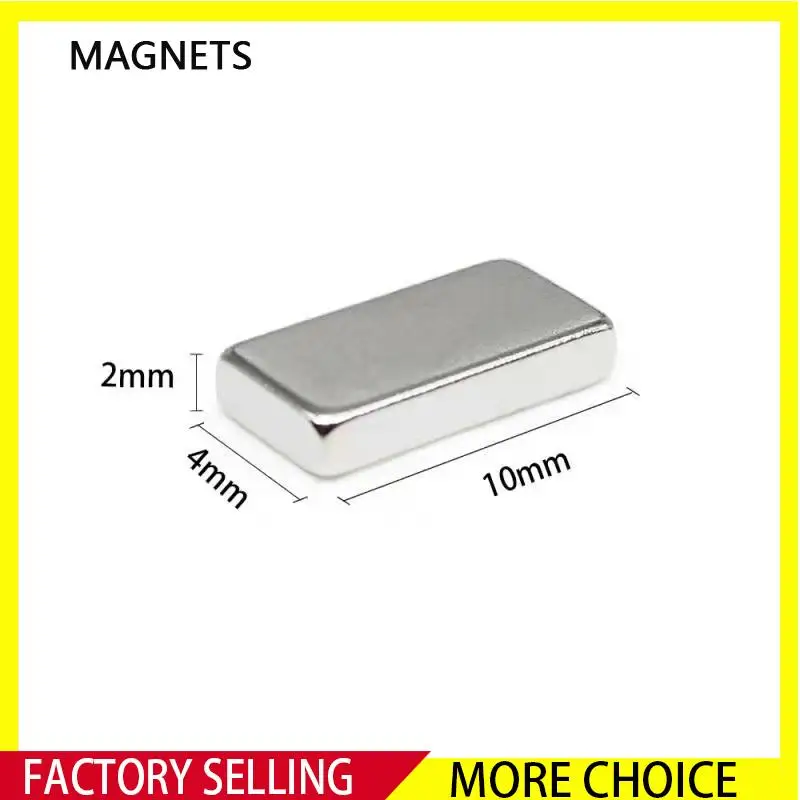 

20/50/100/200/300/500PCS 10x4x2 Block Rare Earth Magnet Strong N35 Quadrate Magnets 10x4x2mm Permanent Neodymium Magnet 10*4*2