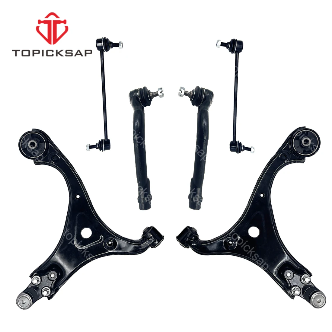 

TOPICKSAP Suspension Kit Front Lower Control Arms Ball Joints Tie Rods 6pcs for Hyundai Sonata 2011 2012 2013 2014 545003S000