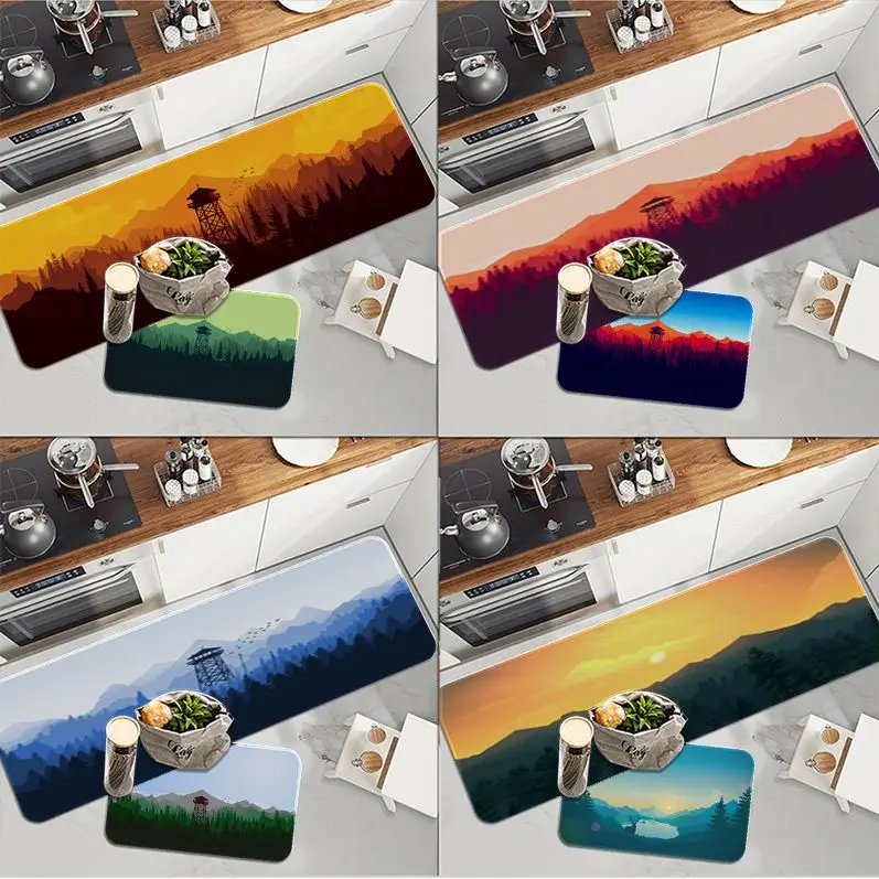 

Firewatch Bathroom Mat Anti-slip Absorb Water Long Strip Cushion Bedroon Mat Toilet Rug